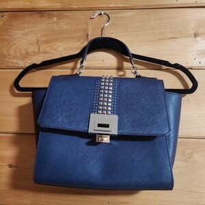 michael kors tina studded purse in navy